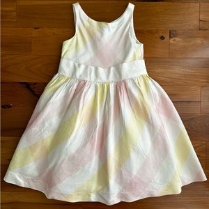 Janie And Jack Girls Easter Pure Silk Princess Dress, Pastel White Yellow, 4US